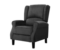 Suede Recliner Chair - Charcoal