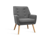 Tub Armchair Dining Chair - Grey / Light Grey / Beige