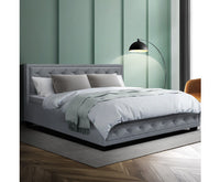 King Size Gas Lift Bed Frame- Grey