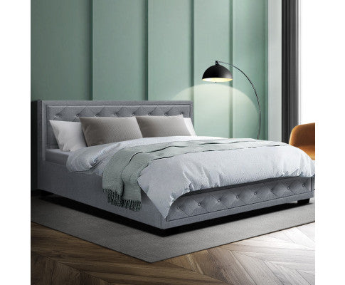 King Size Gas Lift Bed Frame- Grey